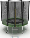 EVO Jump Батут 6 футов с внешней сеткой и лестницей (зелёный), External 6ft Green