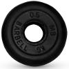 MB Barbell Диск для штанги черный обрезиненный, 0.5 кг (26 мм), серия Стандарт